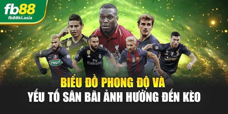 Biểu đồ phong độ và yếu tố sân bãi ảnh hưởng đến kèo